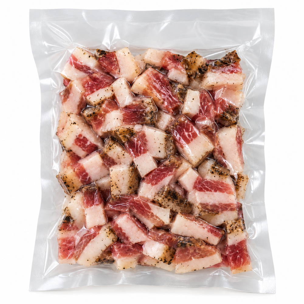 Guanciale picado al vacío