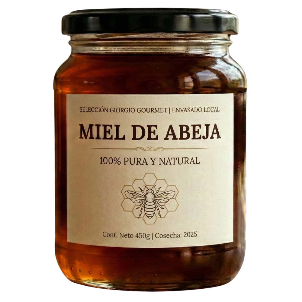 Miel de Abeja en frasco, envasado propio